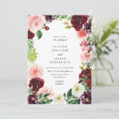 Invitation Mariage de charpente florale Bourgogne (Debout devant)