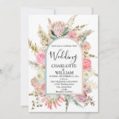 Invitation Mariage de charpente florale de Bohême (Devant)