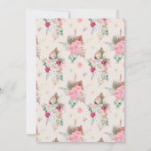 Invitation Mariage de charpente florale de Bohême (Dos)