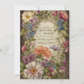 Invitation Mariage de charpente florale de Grace Orné Victori (Devant)