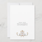 Invitation Mariage de charpente florale de Grace Orné Victori (Dos)