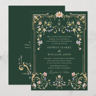 Invitation Mariage de charpente florale de Grace Orné Victori