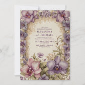 Invitation Mariage de charpente florale de Grace Orné Victori (Devant)