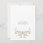 Invitation Mariage de charpente florale de Grace Orné Victori (Dos)