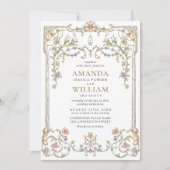 Invitation Mariage de charpente florale de Grace Orné Victori (Devant)