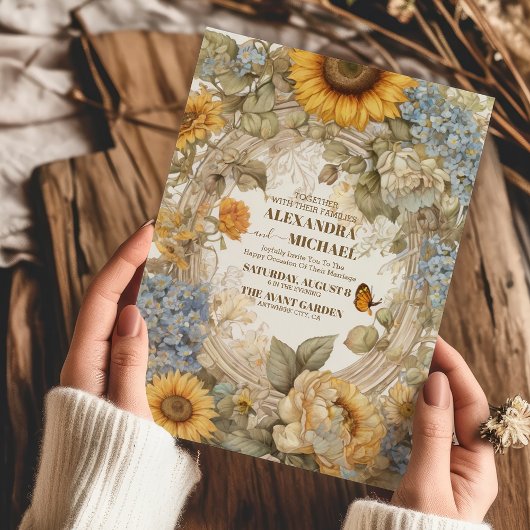 Invitation Mariage de charpente florale de Grace Orné Victori