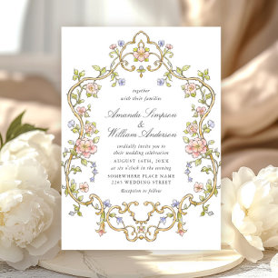 Invitation Mariage de charpente florale de Grace Orné Victori