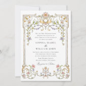 Invitation Mariage de charpente florale de Grace Orné Victori (Devant)