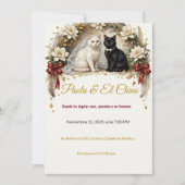 Invitation Mariage de Chat Ange Déchu Viral (Devant)