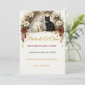 Invitation Mariage de Chat Ange Déchu Viral (Debout devant)