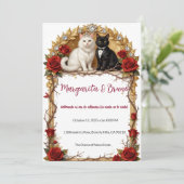 Invitation Mariage de Chat de Vengeance Virale (Debout devant)