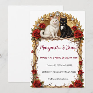 Invitation Mariage de Chat de Vengeance Virale