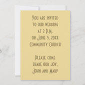 Invitation Mariage de chat mariée et marié, à retenir la date (Dos)