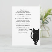 Invitation Mariage de chat noir Whimsical moderne (Debout devant)
