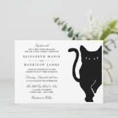 Invitation Mariage de chat noir Whimsical moderne (Debout devant)