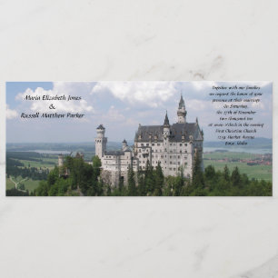 Invitation Mariage de château de conte de fées