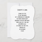 Invitation Mariage de chats Cool de mariage homosexuel lesbie (Dos)