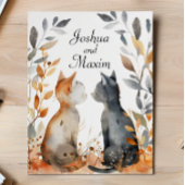 Invitation Mariage de chats d'automne