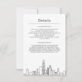 Invitation Mariage de Chicago | Détails de l'invité (Devant)