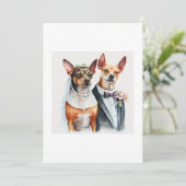 Invitation mariage de chien (Debout devant)