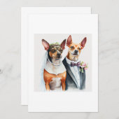 Invitation mariage de chien (Devant / Derrière)