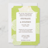 Invitation Mariage de chrysanthèmes floraux bleu et vert (Devant)
