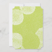 Invitation Mariage de chrysanthèmes floraux bleu et vert (Dos)