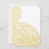Invitation Mariage de chrysanthumum jaune (Dos)