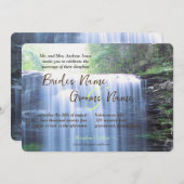 Invitation Mariage de chute verte Nature (Devant / Derrière)