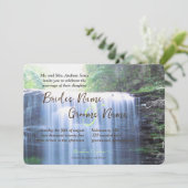 Invitation Mariage de chute verte Nature (Debout devant)
