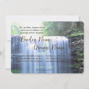 Invitation Mariage de chute verte Nature