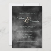 Invitation Mariage de cimetière de fumée noire gothique (Devant)