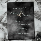 Invitation Mariage de cimetière de fumée noire gothique