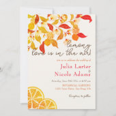 Invitation Mariage de Citron Frais Amour Feuillage (Devant)