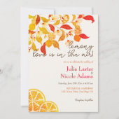 Invitation Mariage de Citron Frais Amour Feuillage (Devant)