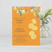 Invitation Mariage de citron rustique méditerranéen (Debout devant)
