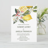 Invitation Mariage de citron rustique méditerranéen (Debout devant)