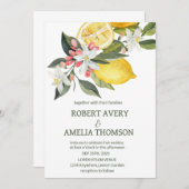 Invitation Mariage de citron rustique méditerranéen (Devant / Derrière)