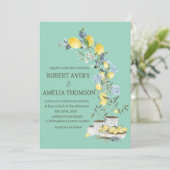 Invitation Mariage de citron rustique méditerranéen (Debout devant)