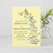 Invitation Mariage de citron rustique méditerranéen (Debout devant)