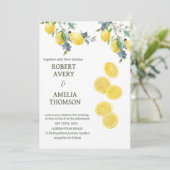 Invitation Mariage de citron rustique méditerranéen (Debout devant)