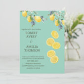 Invitation Mariage de citron rustique méditerranéen (Debout devant)