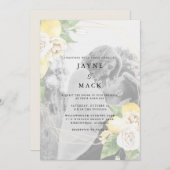 Invitation Mariage de citrons photo muet moderne (Devant / Derrière)