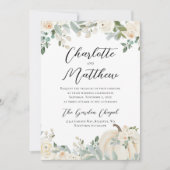 Invitation Mariage de Citrouille d'aquarelle moderne (Devant)