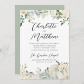 Invitation Mariage de Citrouille d'aquarelle moderne (Devant / Derrière)