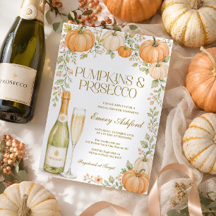 Invitation Mariage de citrouilles et de prosecco d'automne