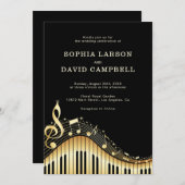 Invitation Mariage de clavier Abstrait (Devant / Derrière)