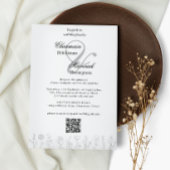Invitation Mariage de code Qr à la main noire et blanche