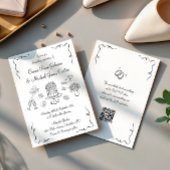 Invitation Mariage de code QR à main lunaire moderne