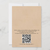 Invitation Mariage de code QR de bambou de kimono japonais an (Dos)